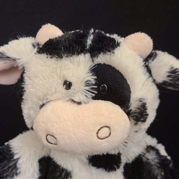 Demdaco Nat & Jules Cormac Cow Hand Puppet Fuzzy Plush Calf Black White 12 Inch - Picture 3 of 12